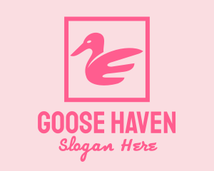 Pink Goose Beauty  logo design