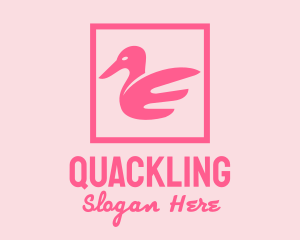 Duckling - Pink Goose Beauty logo design