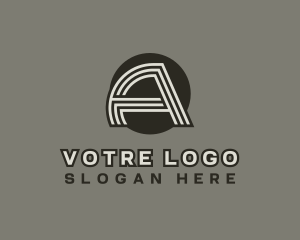 Stripe Creative Letter A Logo