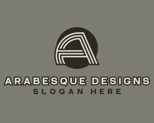 Stripe Creative Letter A logo design