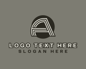 Startup - Stripe Creative Letter A logo design