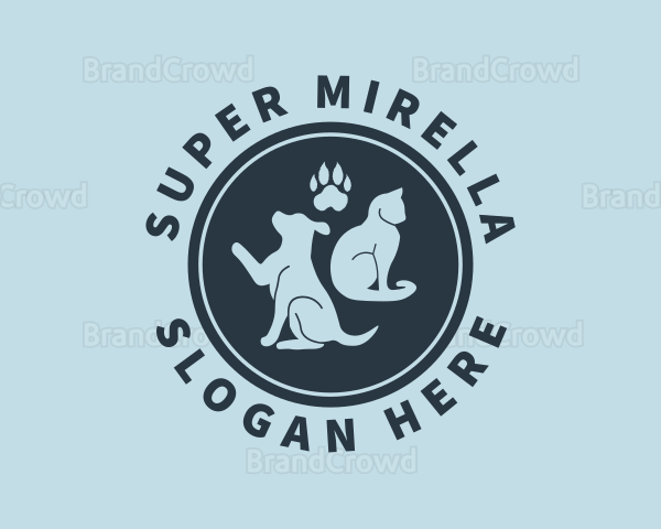 Pet Dog Cat Badge Logo