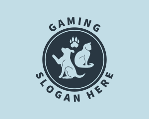 Pet Dog Cat Badge Logo