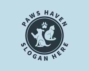 Pet Dog Cat Badge logo design