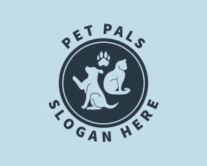 Pet Dog Cat Badge logo design