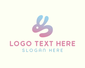 Blue Rabbit - Bunny Rabbit Toy logo design