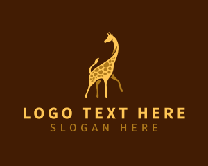 Veterinary - Giraffe Animal Wildlife logo design