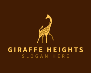 Giraffe - Giraffe Animal Wildlife logo design