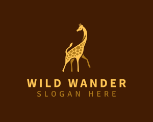 Giraffe Animal Wildlife logo design