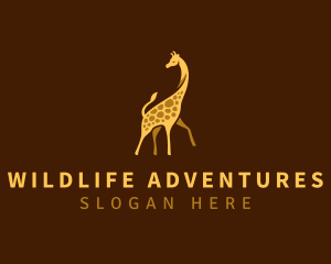 Giraffe Animal Wildlife logo design