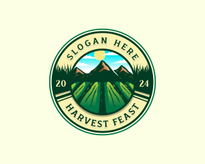 Mountain Farm  Field logo design