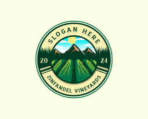 Mountain Farm  Field logo design