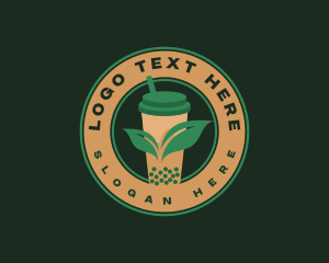 Frappe - Boba Leaf Tea logo design