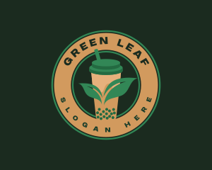 Boba Leaf Tea logo design