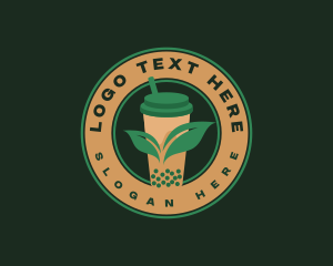 Tea - Boba Leaf Tea logo design