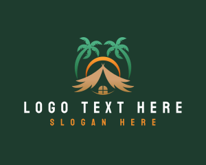 Coconut Tree - Resort Outdoor Tourism logo design