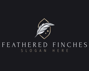 Feather Pen Quill logo design