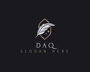 Writing - Feather Pen Quill logo design