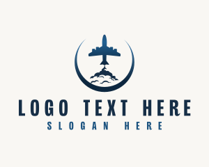 Carrier - Airplane Cloud Flight logo design