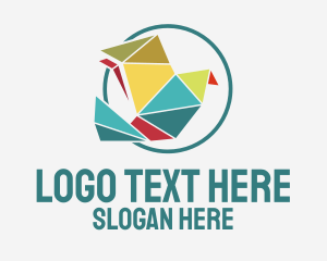 Origami - Geometric Dove Origami logo design
