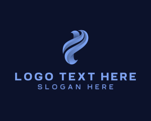 Software - Swoosh Media Letter P logo design