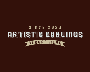 Retro Artistic Banner logo design