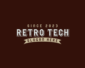 Retro Artistic Banner logo design