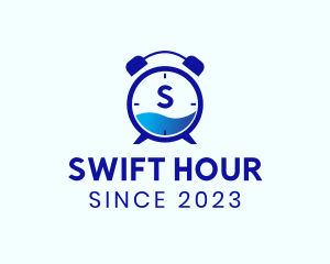 Hour - Water Alarm Clock logo design