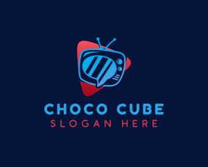 Vlog - Television Video Chat logo design