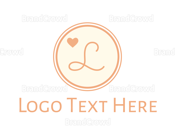 Heart Fashion Boutique Letter Logo