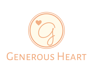 Heart Fashion Boutique Letter logo design