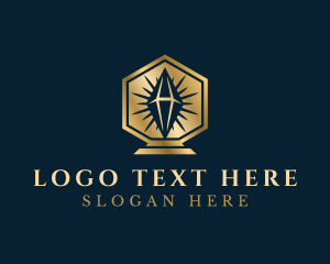 Hexagon - Elegant Diamond Jewelry logo design