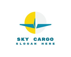 Abstract Logistics Plane logo design