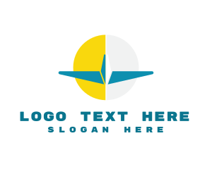 Courier Service - Abstract Logistics Plane logo design