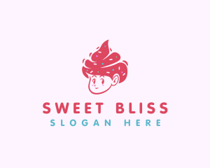 Cold Sweet Ice Cream logo design