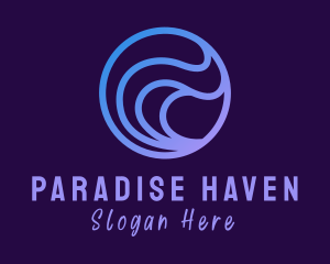 Surfing Beach Resort logo design