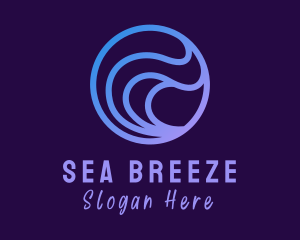 Coastline - Surfing Beach Resort logo design