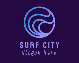 Surfing Beach Resort logo design