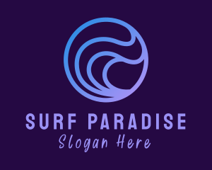 Surfing Beach Resort logo design