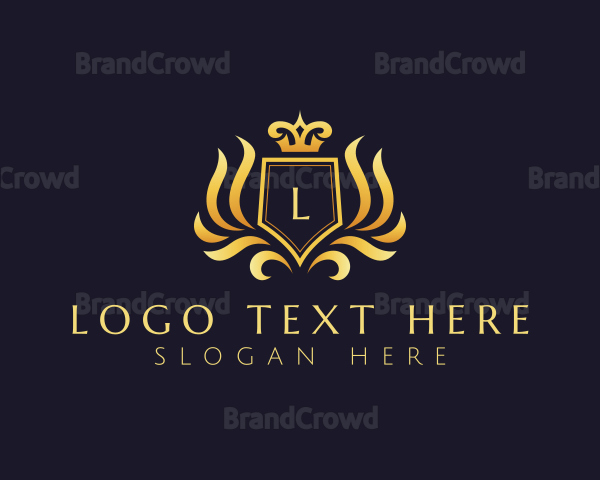 Ornament Royal Shield Crown Logo