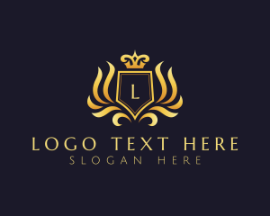 Decor - Ornament Royal Shield Crown logo design