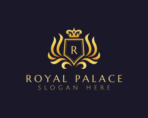 Ornament Royal Shield Crown logo design