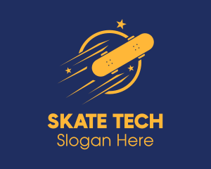 Fast Star Skateboard logo design