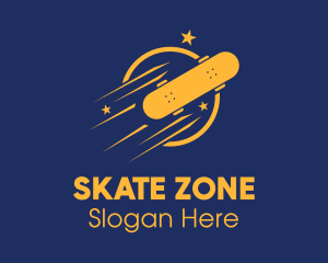 Fast Star Skateboard logo design