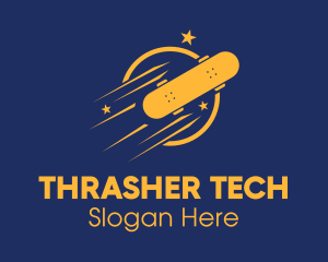 Thrasher - Fast Star Skateboard logo design