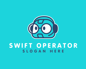 Robot Call Operator logo design