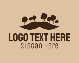 Dude - Mustache Tree Forest logo design