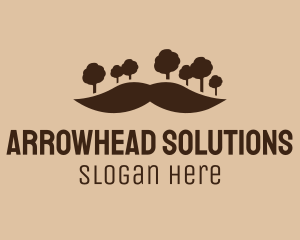 Mustache Tree Forest logo design