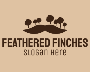 Mustache Tree Forest logo design