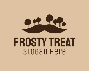 Mustache Tree Forest logo design